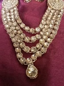Stunning Kundan Necklace Set with Earrings