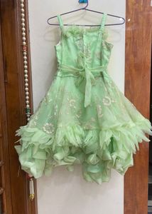 Mint Green Ruffled Party Dress