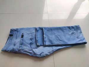 7 For All Mankind Straight Ripped Jeans For Men Belt 34