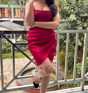 Bodycon Red Satin Dress