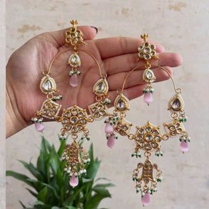 Royal Pink Chandbalis Earring