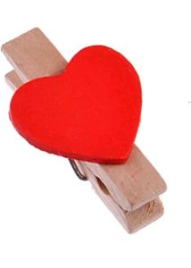 VALENTINE'S SPCL♥️Wooden Heart Clips