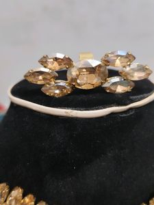BIG SIZE KOREAN GLASS STONE NECKLACE SET