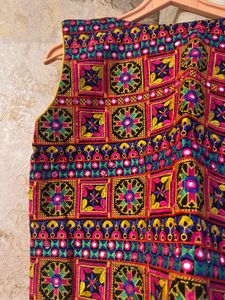 Heavy Embroidered Ethnic Vest, Bust-36/34