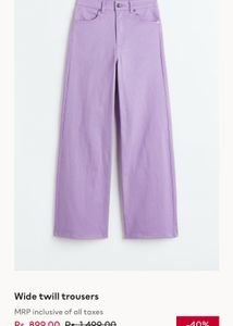 H&amp;M Wide Twill Trousers