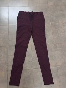 Burgundy Slim Fit Chinos
