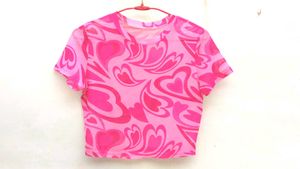 Pink Swirl Crop Top 🩷🍒