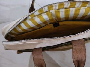 Stylish Canvas &amp; Leather Messenger Bag