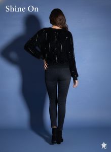 Black Fuzzy Knit top