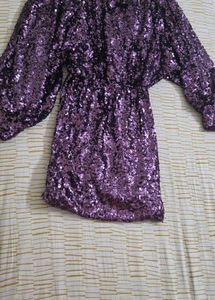 Sparkly Purple Sequin Dress