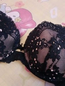 Black Lace Padded Bra