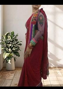 Designer hot Red Saree❤️