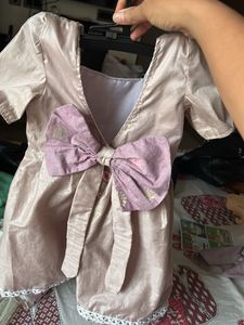 Beautiful cotton silk frock with Bow back