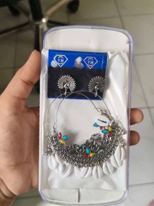Peacock Design Ethnic Hoop Earrings