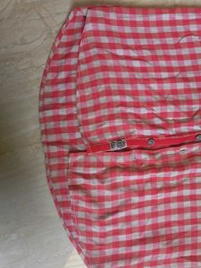 Men's Pink Checkered Casual Shirt