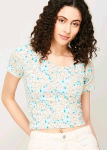 Cute Floral Print Cropped Top - Ginger Lifestyle
