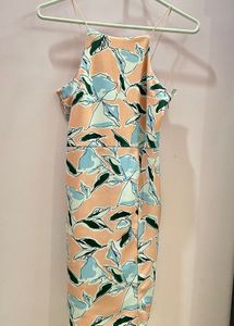 Floral Print Sleeveless Midi Dress|XS