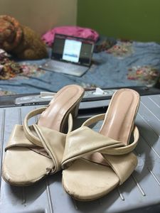 Chic Cream Block Heels