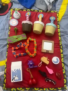 mini super heroes and kinder joy toys