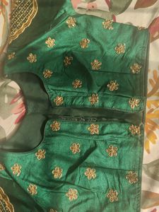 Beautiful Emerald Green Embroidered Blouse