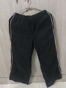 Black Wide-Leg Track Pants