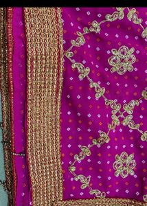 Stunning Embroidered Fuchsia Duppata