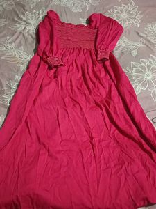 Pink Smocked Maxi Dress