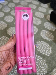 Pink Sponge Hair Rollers