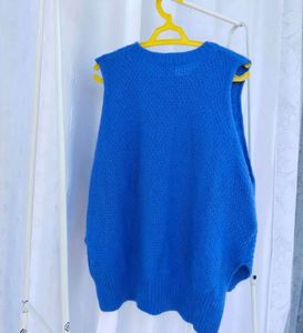 Bright Blue Cable Knit Sweater Vest