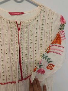 Embroidered White indian dress