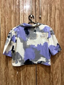 Abstract Print Button-Down Shirt