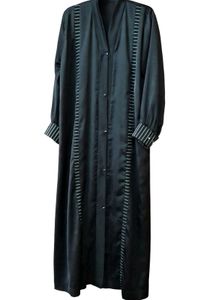 *product Name*women's black Designer Abaya with wh