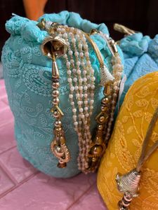 Beautiful Blue Potli Bag