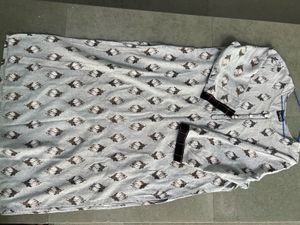 Grey Printed Suit set with black check