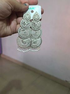 Combo Of 4 Sparkling Silver Jhumka Earrings