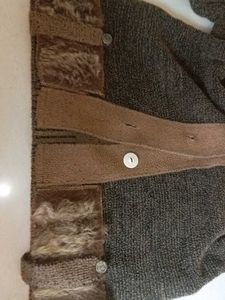 Chic Faux Fur Trimmed Cardigan
