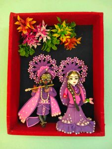 Krishna & Radha Clay Figurines