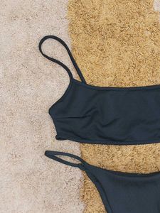 Chic Ribbed Bikini Set.