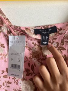 Pink Floral Tiered Mini Dress