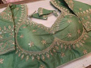 Embroidered Sabyasachi Green Blouse