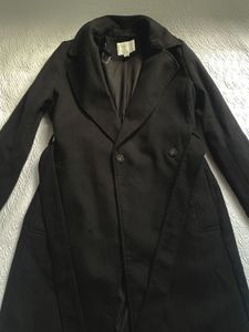 Black Double-Breasted Trench Coat