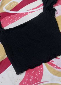 Chic Smocked Square Neck Crop Top