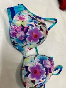 Floral Print Bra