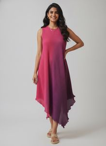 Pleated Ombre Dress