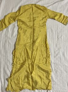 Yellow Embroidered Kurta