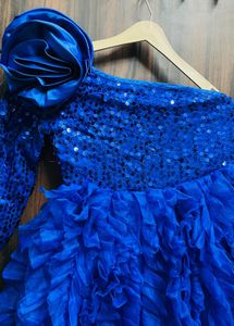 Stunning Blue Sequin Gown