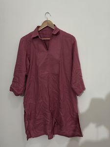 Women's pink linen co-ord set