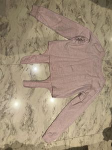 Cute Pink Sequin Detail Long Sleeve Top