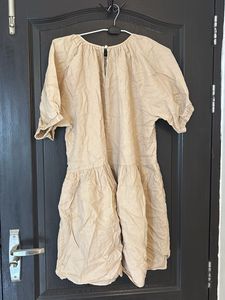Boho Embroidered Linen Dress