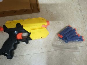 Yellow Toy Blaster Gun with Darts
